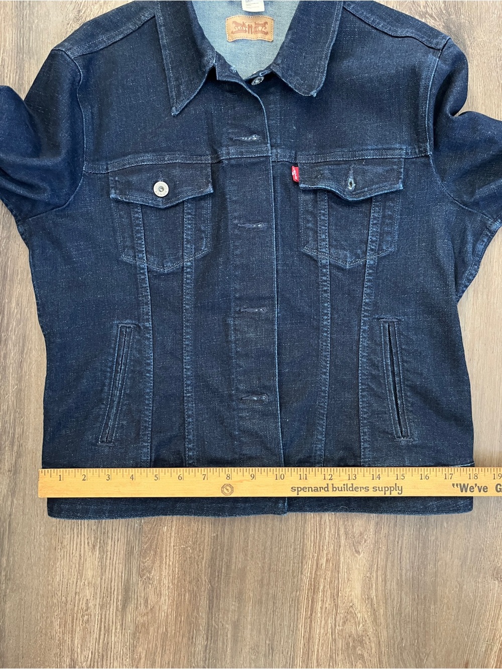 Levi's Women’s Dark Wash Denim Trucker Jacket XL - Picture 8 of 8